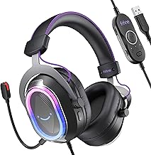 Wired USB Gaming Headset with 7.1 Surround Sound and RGB