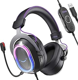 Wired USB Gaming Headset with 7.1 Surround Sound and RGB