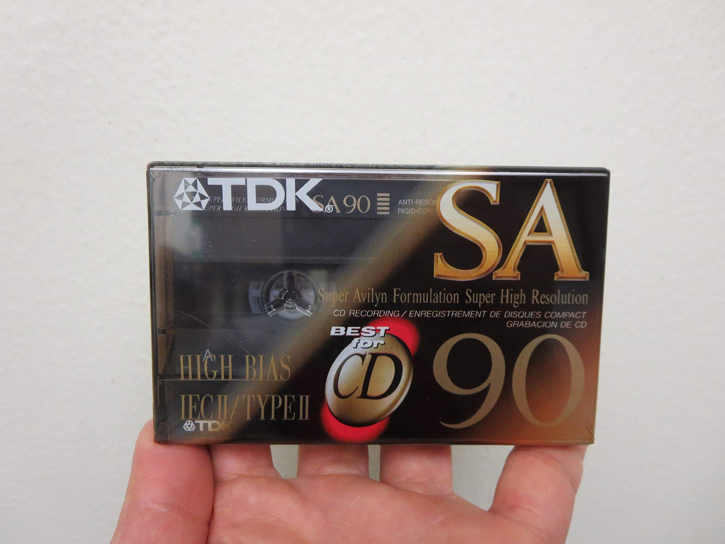 SA 90 minute Super High Resolution Type II Audio Cassette Tape