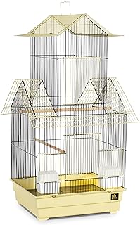 Yellow and black bird cage for small pets