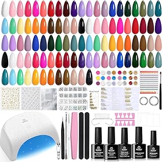 53-Piece Gel Nail Polish Kit with UV Light and Tools
