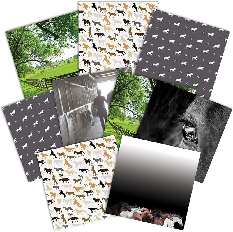 Decorative Double-Sided Scrapbooking Paper Pack, 12x12, 9 Sheets