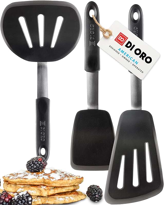 Flexible silicone spatula set, heat resistant to 600°F