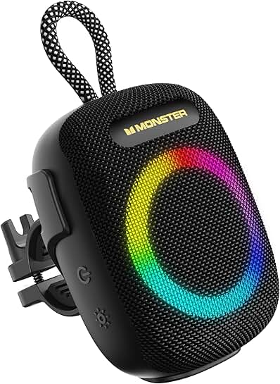 Portable Waterproof Bluetooth Bike Speaker with Lights