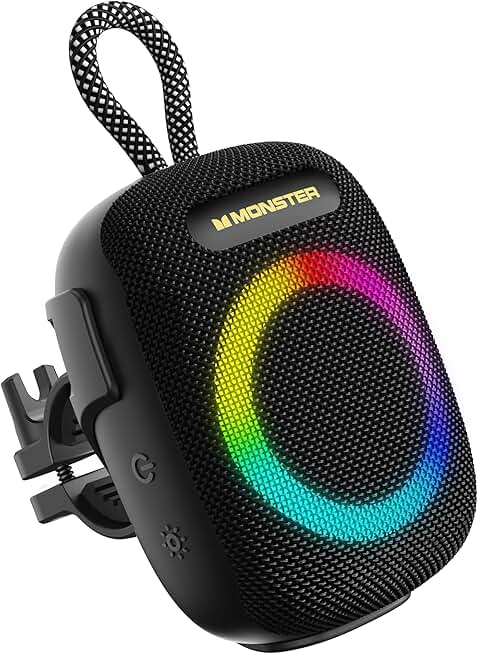 Portable Waterproof Bluetooth Bike Speaker with Lights