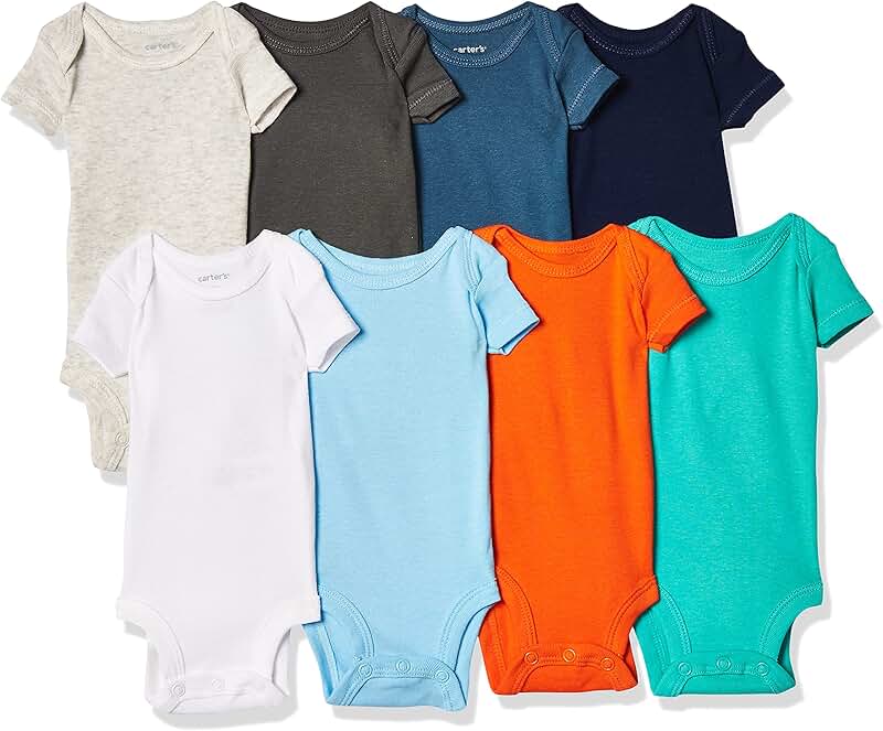Baby Boys' 8-Pack Short-Sleeve Bodysuits
