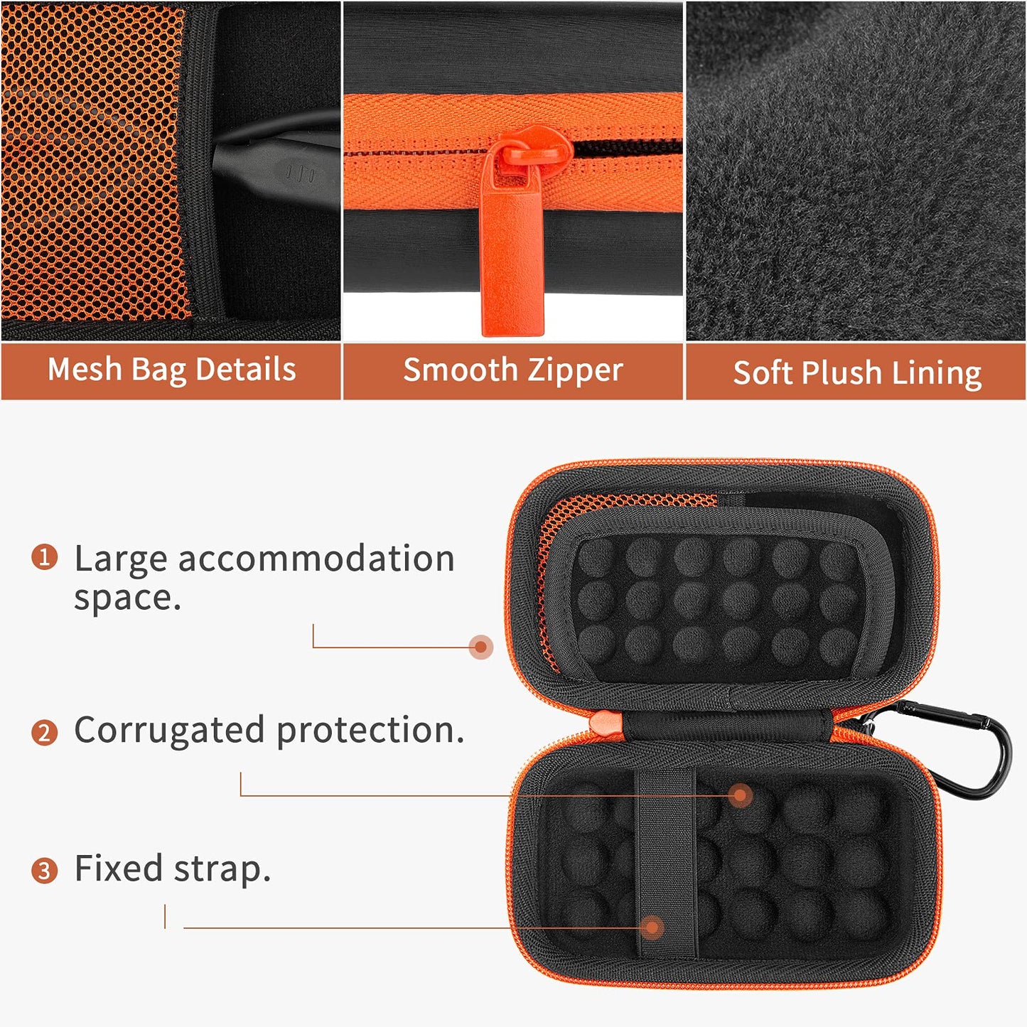 Hard Case for SanDisk Extreme Pro/SanDisk Extreme Portable External SSD 500GB 1TB 2TB, Travel Case Protective Cover Storage Bag