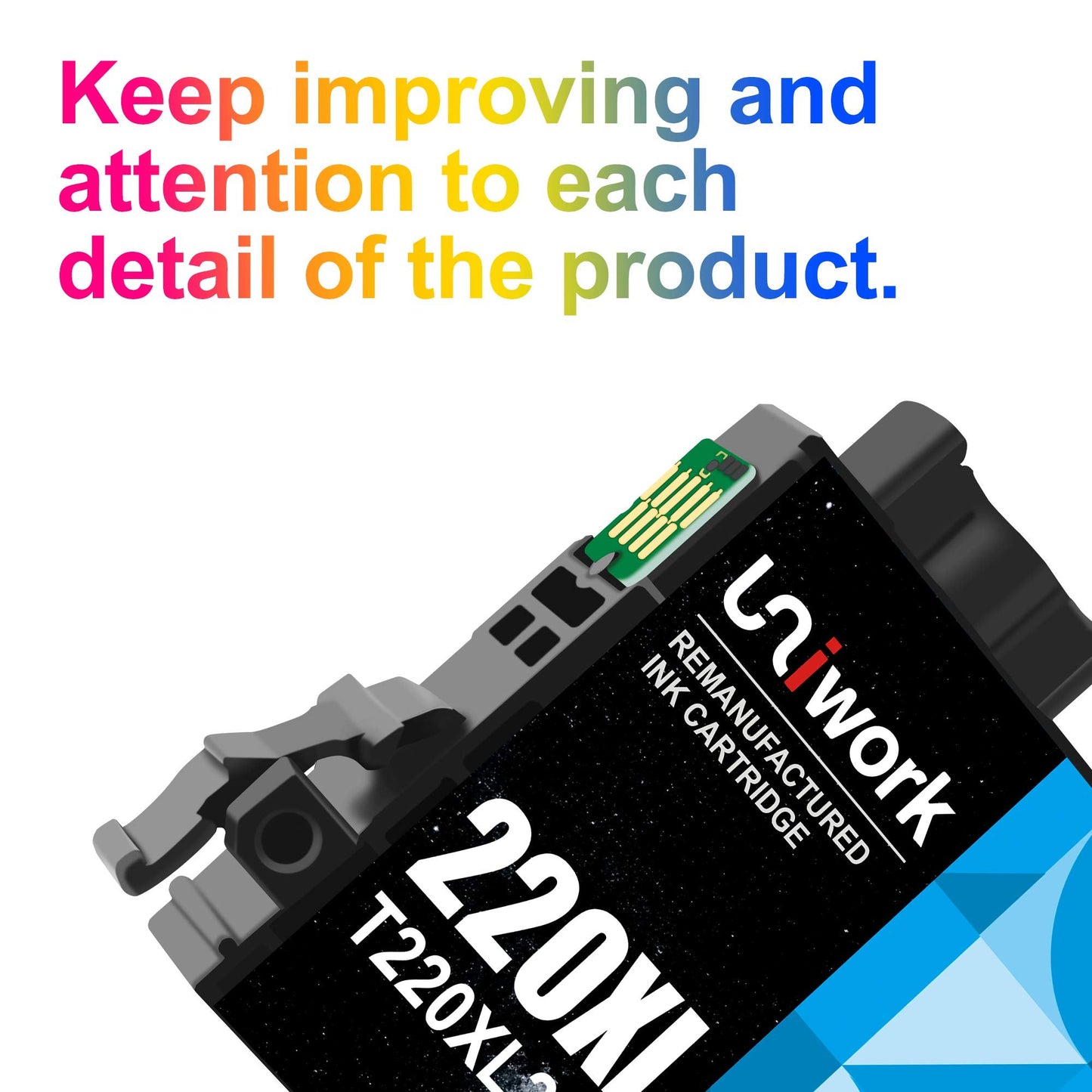 Remanufactured Ink Cartridge Replacement for Epson 220 XL 220XL T220XL use for WorkForce WF-2750 WF-2760 WF-2630 WF-2650 WF-2660 XP-320 XP-420 Printer Tray (2 Black 1 Cyan 1 Magenta 1 Yellow)