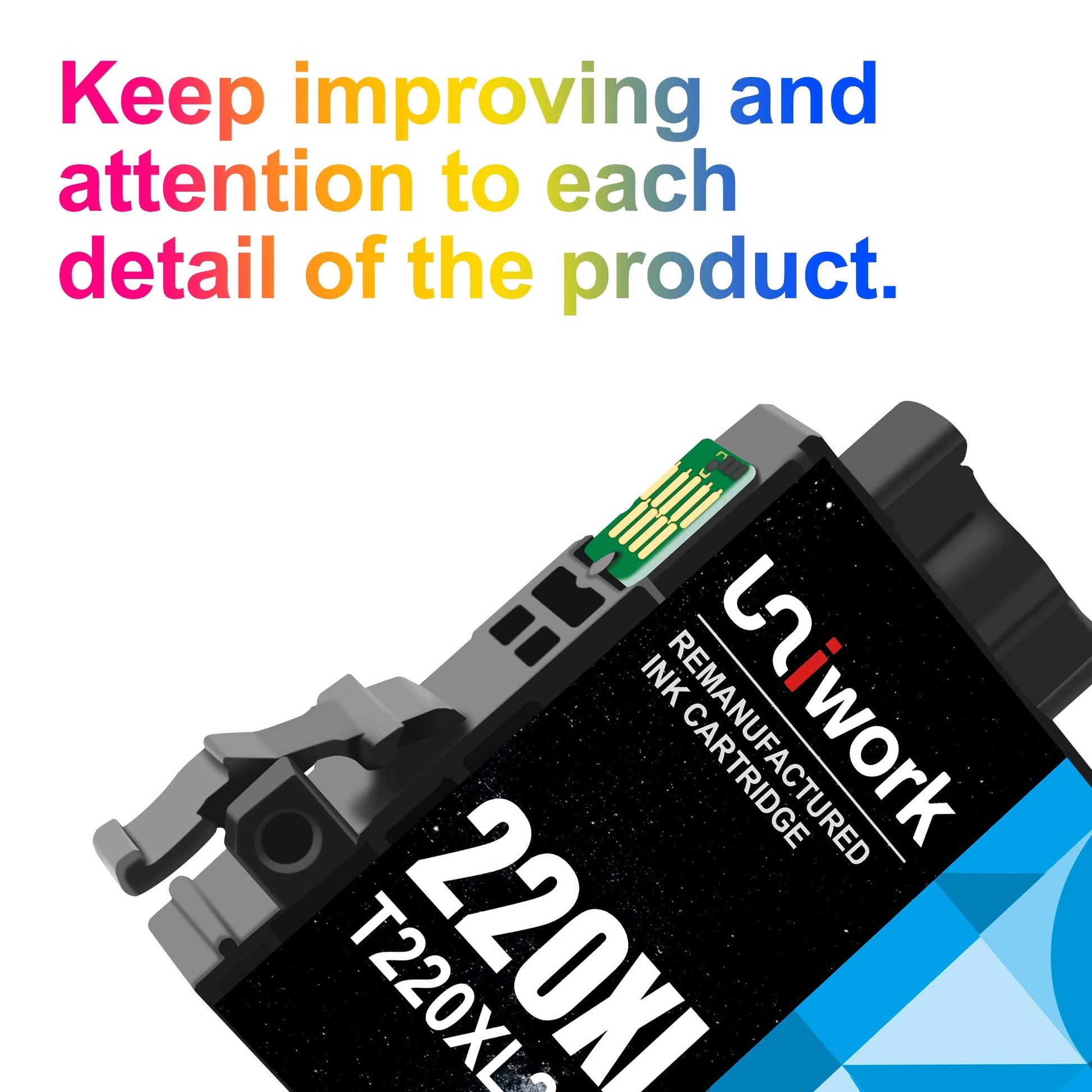 Remanufactured Ink Cartridge Replacement for Epson 220 XL 220XL T220XL use for WorkForce WF-2750 WF-2760 WF-2630 WF-2650 WF-2660 XP-320 XP-420 Printer Tray (2 Black 1 Cyan 1 Magenta 1 Yellow)