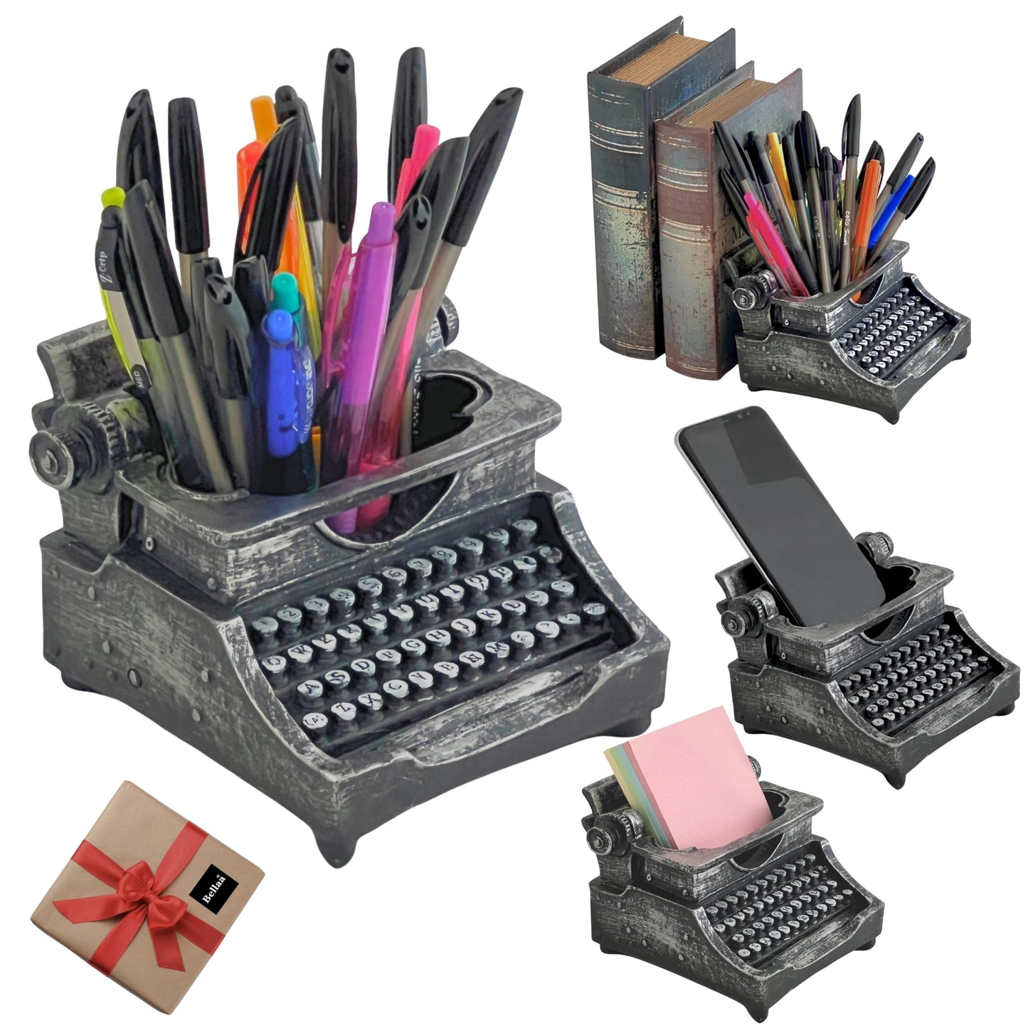 Vintage Typewriter Pencil Holder for Desk or Office