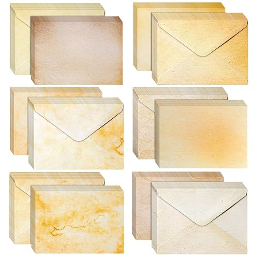 Set of 60 Vintage Style Paper Postcards with Envelopes