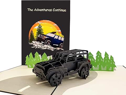 Jeep 3D Pop Up Greeting Card for Special Occasions