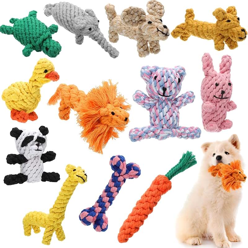 12 Dog Rope Toys for Chewers and Playtime