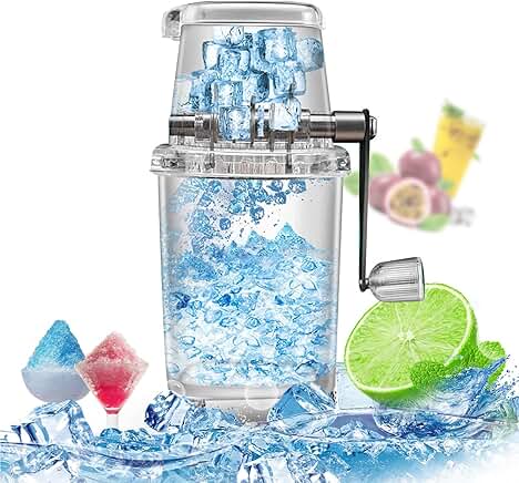 Portable Hand-Cranked Ice Shaver for Camping and Parties
