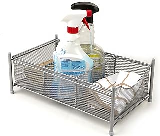 Metal Mesh Accessory Organizer in Silver
