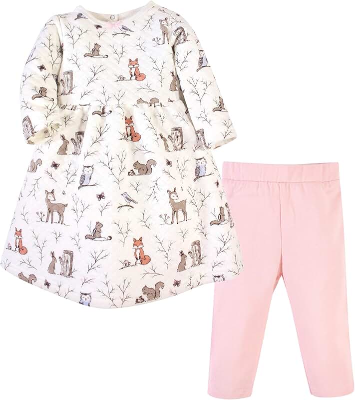 Baby Quilted Cotton Dress and Leggings