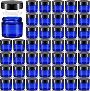 48 Pack 2 oz Glass Jars with Lids for Cosmetics