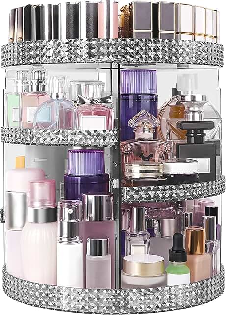 Large 360° Rotating Makeup and Skincare Organizer