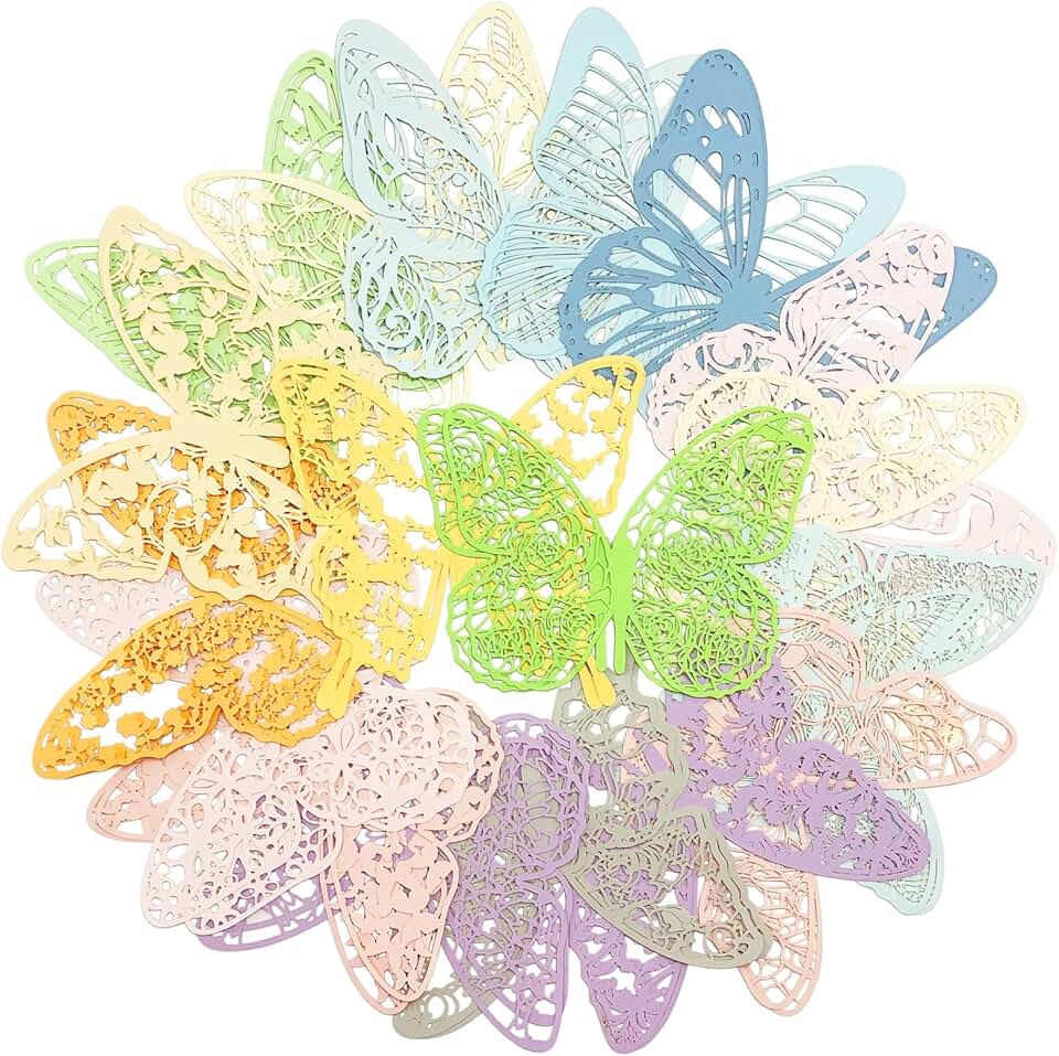 36pcs Butterfly Lace Paper Cutouts for Crafts