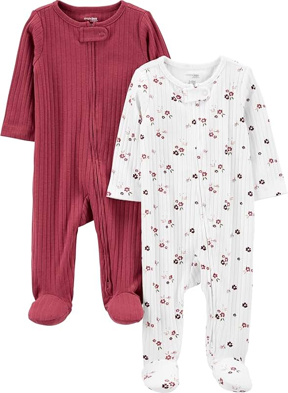 Unisex Baby Sleep and Play 2-Pack with 2-Way Zip