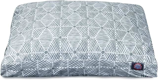 Gray Medium Rectangle Pet Bed