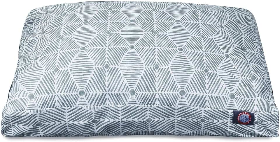 Gray Medium Rectangle Pet Bed