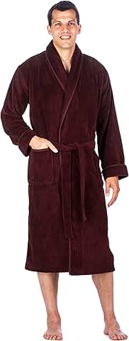 Men's Fleece Plush Bathrobe