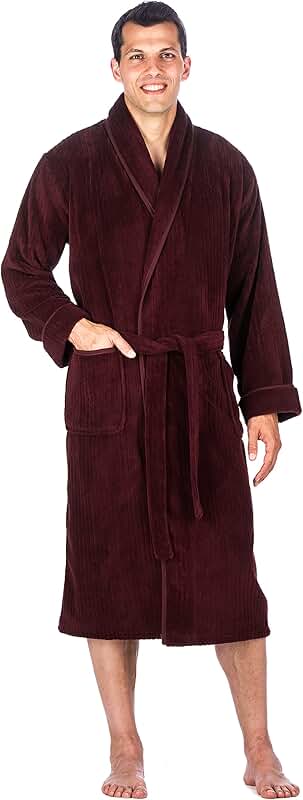 Men's Fleece Plush Bathrobe