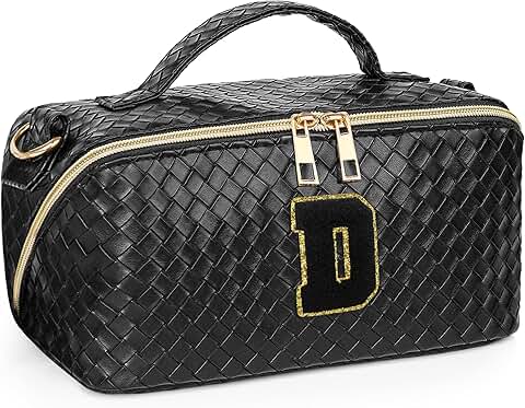 Large Travel Makeup Bag with Shoulder Strap