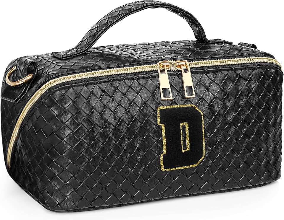 Large Travel Makeup Bag with Shoulder Strap