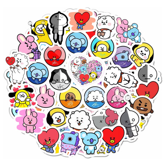 123-Piece Anime Sticker Set for Laptops and Water Bottles