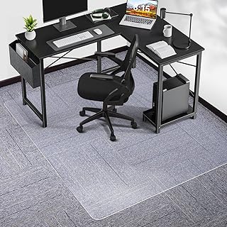 Rectangular Vinyl Chair Mat for Carpeted Floors