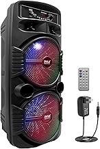 Portable 600W Bluetooth PA Speaker with Lights and Microphone