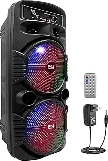 Portable 600W Bluetooth PA Speaker with Lights and Microphone