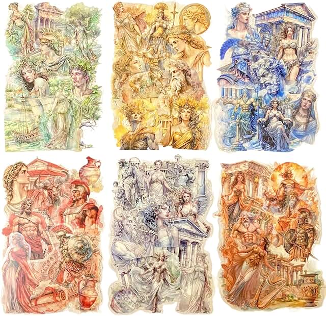 Greek Mythology Pet Stickers, 90 Waterproof Designs