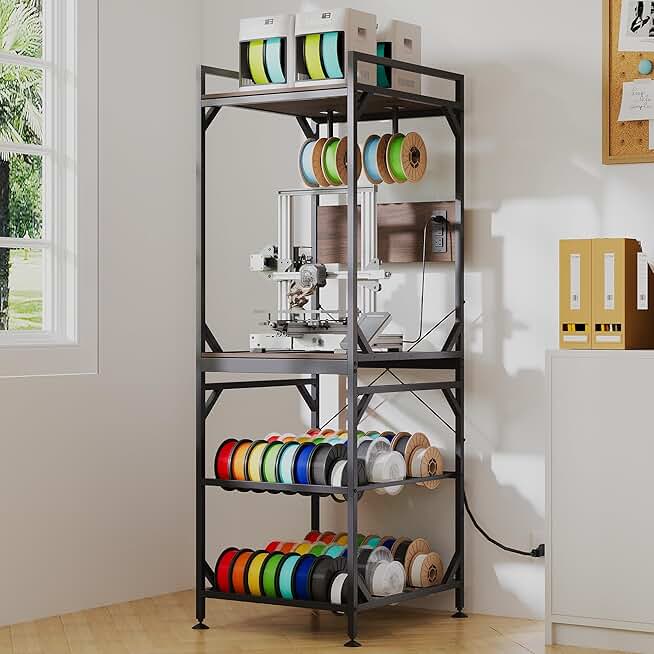 3D Printer Stand with Filament Storage and Shelf