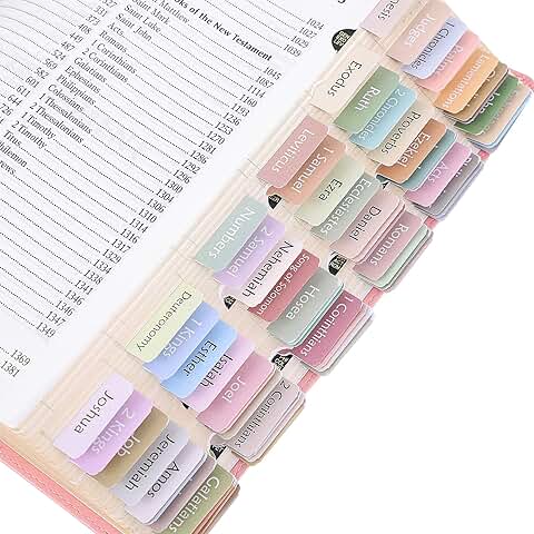 Morandi Laminated Bible Tabs, 90 Book Labels