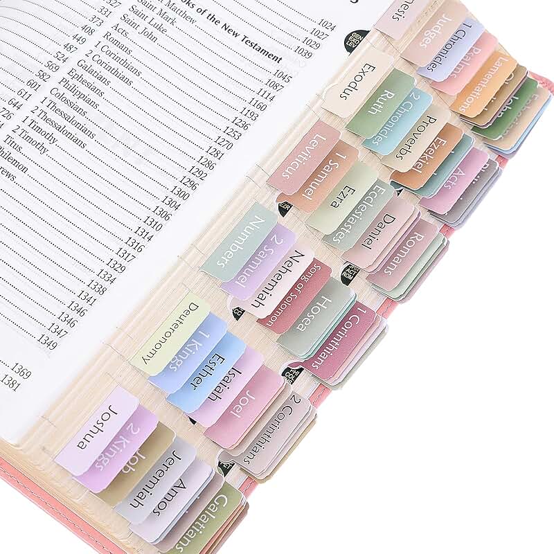 Morandi Laminated Bible Tabs, 90 Book Labels