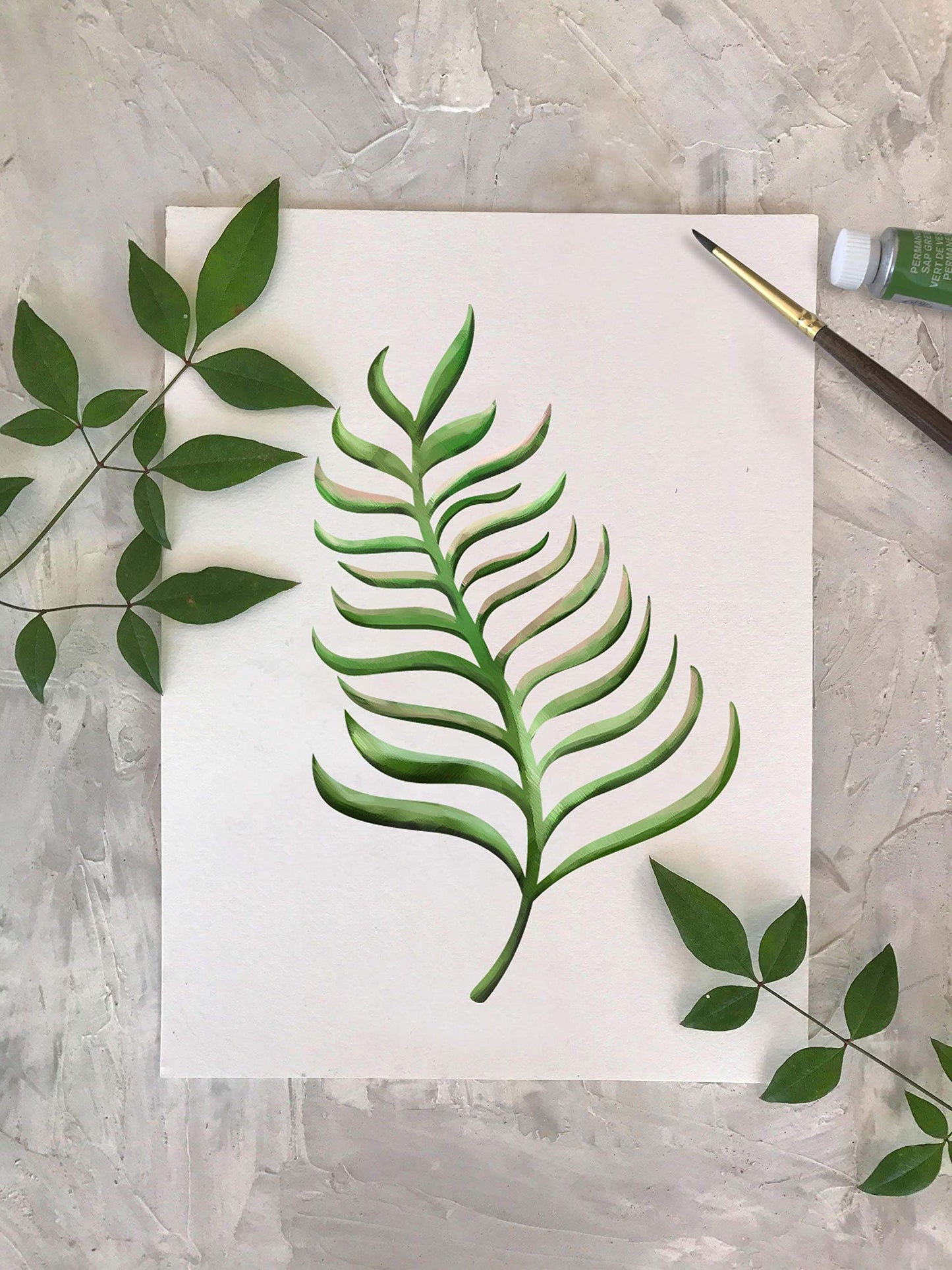 Palm Frond Wall Art Reusable Stencil 12x16inch