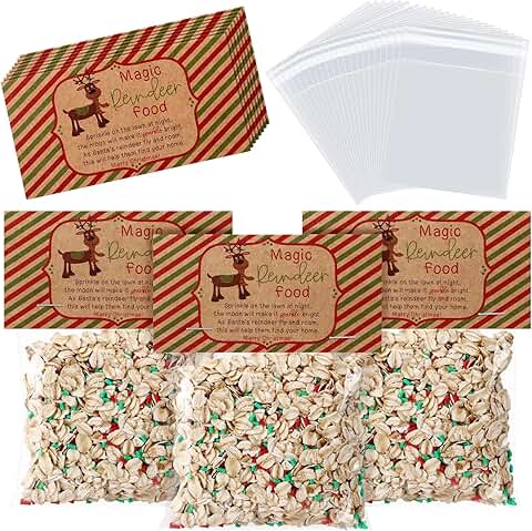 Christmas Reindeer Food Treat Bags with Toppers
