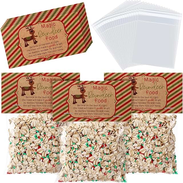 Christmas Reindeer Food Treat Bags with Toppers