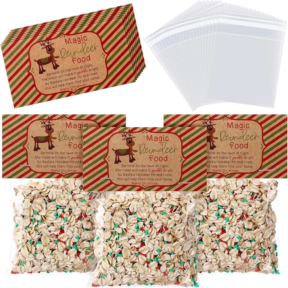 Christmas Reindeer Food Treat Bags with Toppers