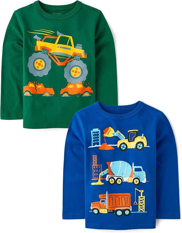 Long Sleeve Graphic T-Shirts for Baby Boys and Toddlers