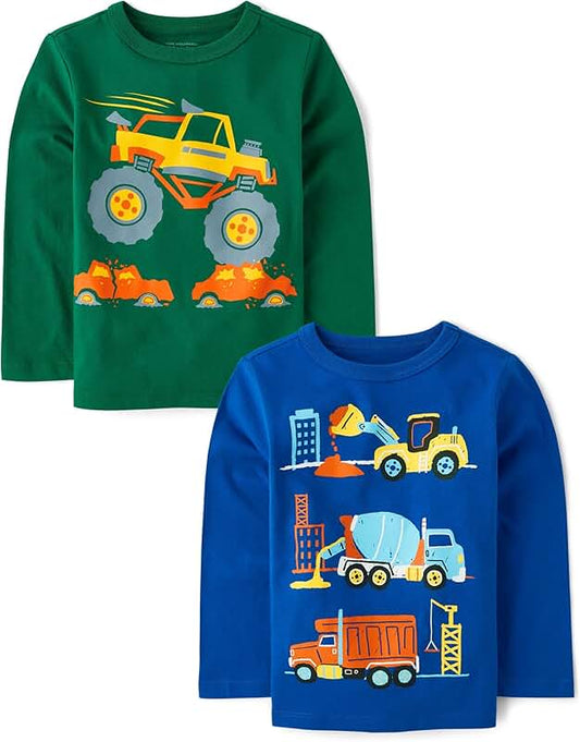 Long Sleeve Graphic T-Shirts for Baby Boys and Toddlers