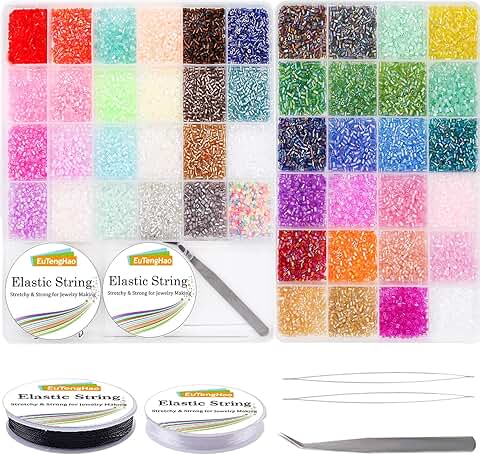 16800pcs Tube Beads Kit for Jewelry Making and Crafts