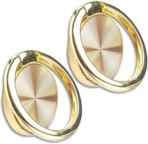 Two Pack Cell Phone Ring Holders with 360° Rotation
