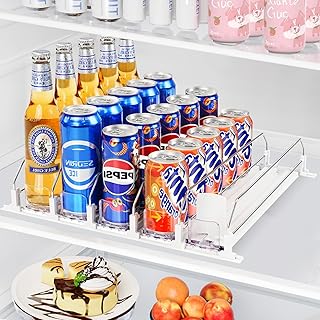 Adjustable Fridge Drink Organizer for 25 Cans