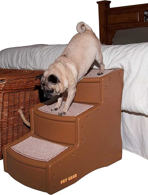 Pet Steps for Cats and Dogs, 3 Steps, Washable Treads