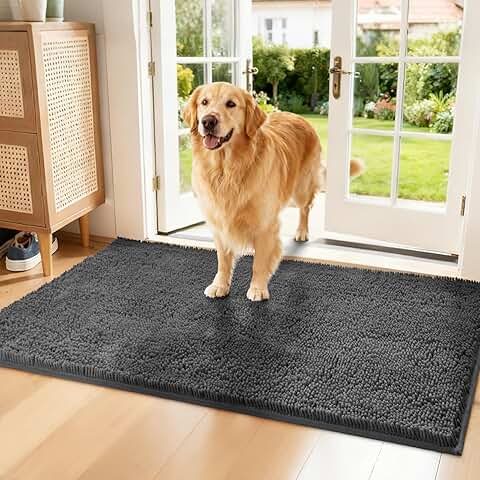 Absorbent Chenille Front Door Mat 60" x 30"