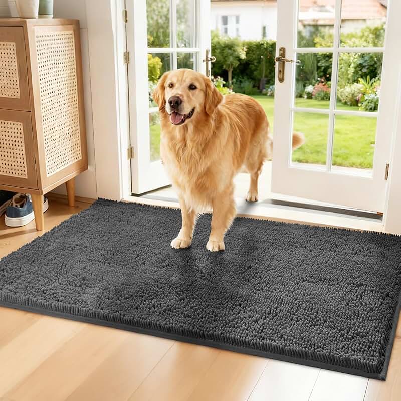 Absorbent Chenille Front Door Mat 60" x 30"